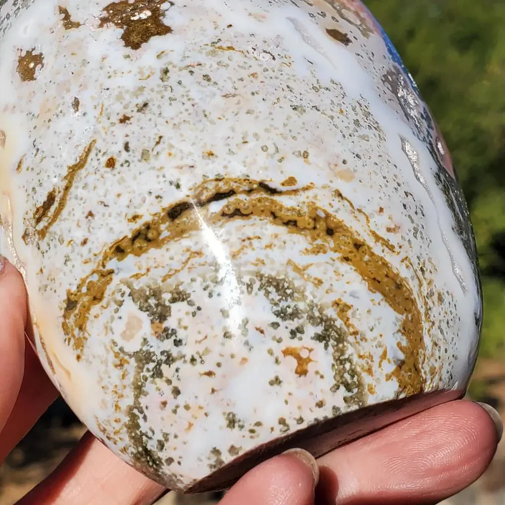 Ocean Jasper Pink Rounded Standing Druzy Freeform Crystal 600 Grams